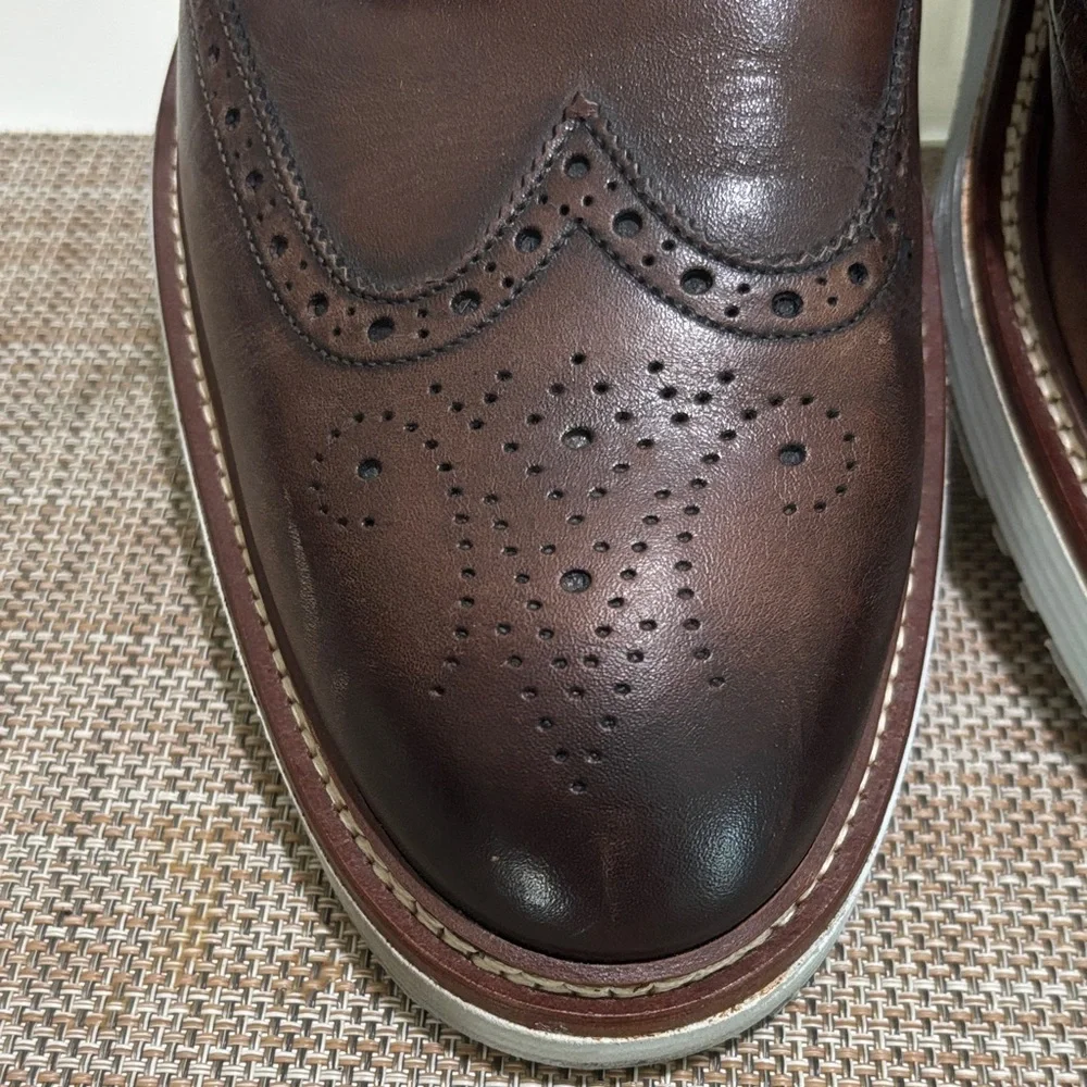 Johnston & Murphy Leather Wingtip Oxfords. Men's 12. Excellent condition. Nice! - Picture 4 of 8